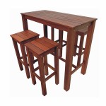 Bar set πέντε τεμαχίων από ξύλο Meranti