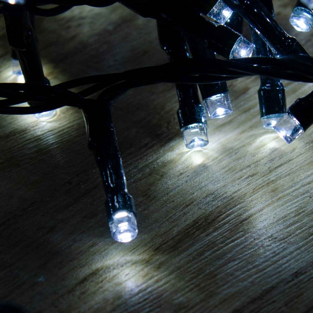 240 LED λαμπάκια με πρόγραμμα πράσινο καλώδιο και λευκό ψυχρό φως 13,5m G/CW