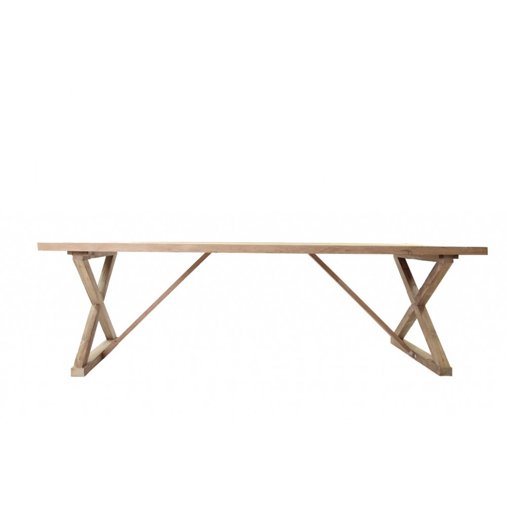 Minerva μοναστηριακό τραπέζι από ξύλο teak 260x100x78 εκ