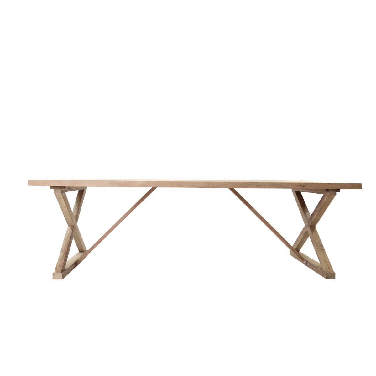 Minerva μοναστηριακό τραπέζι από ξύλο teak 260x100x78 εκ