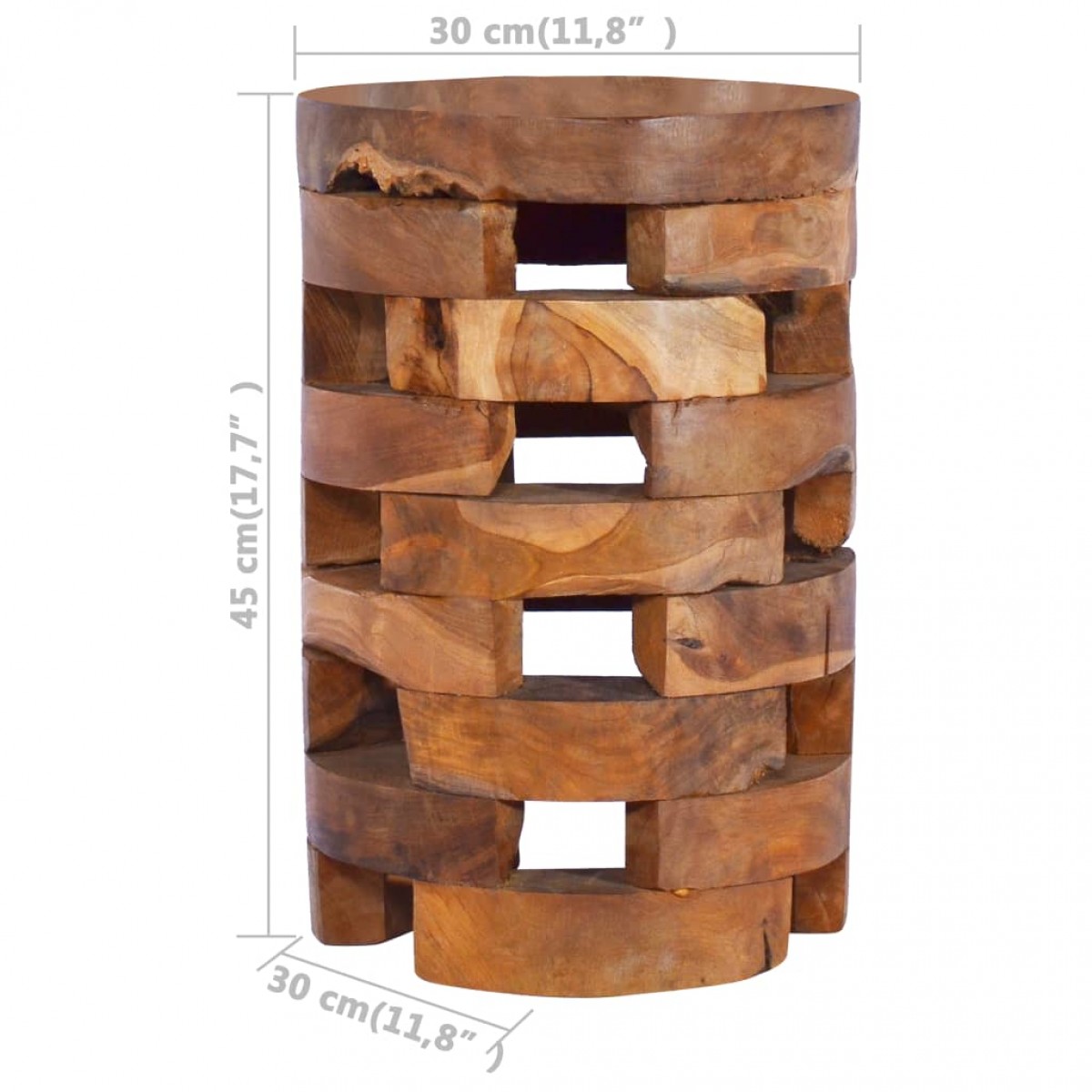 Κομοδίνο 30 x 30 x 45 εκ. από Μασίφ Ξύλο Teak Κομοδίνο 30 x 30 x 45 εκ. από Μασίφ Ξύλο Teak