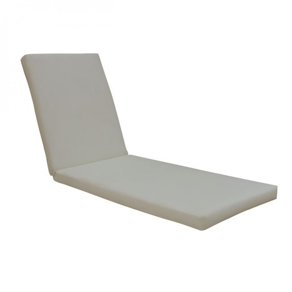Sunlounger μαξιλάρι ξαπλώστρας αδιάβροχο σε μπεζ χρώμα 60x196x7 εκ