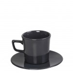 Anthracite Essentials φλιτζάνι και πιατάκι εσπρέσσο σετ των έξι 11x7 εκ