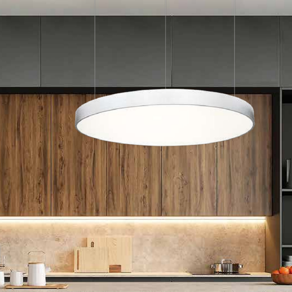 Led κρεμαστό φωτιστικό σε λευκό χρώμα 50x120 εκ