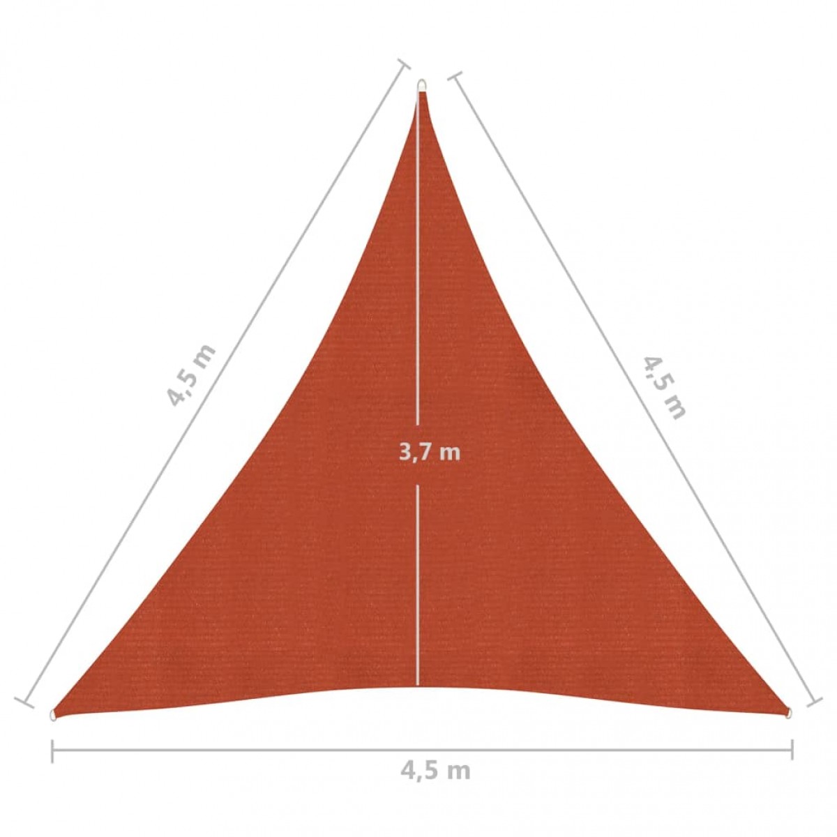 Πανί Σκίασης Τερακότα 4,5 x 4,5 x 4,5 μ. από HDPE 160 γρ./μ² Πανί Σκίασης Τερακότα 4,5 x 4,5 x 4,5 μ. από HDPE 160 γρ./μ²