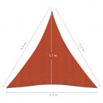 Πανί Σκίασης Τερακότα 4,5 x 4,5 x 4,5 μ. από HDPE 160 γρ./μ² Πανί Σκίασης Τερακότα 4,5 x 4,5 x 4,5 μ. από HDPE 160 γρ./μ²