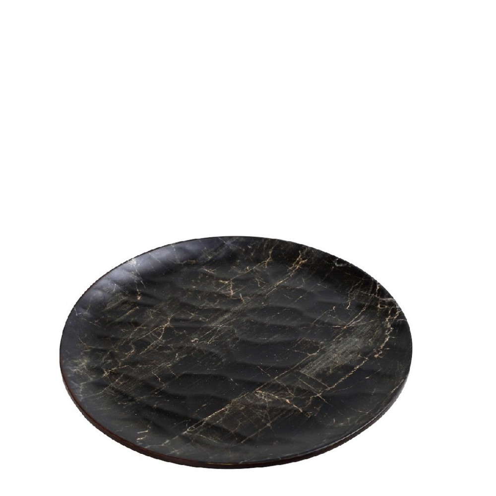 Black Wood στρογγυλό πιάτο ρηχό hybrid σετ σαράντα οκτώ τεμάχια 23 εκ