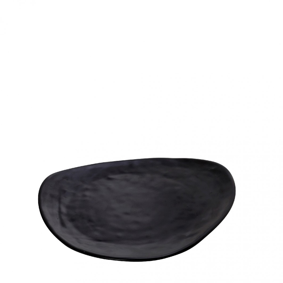 Μαύρο πιάτο Wavy Matte από μελαμίνη σετ τριάντα τεμαχίων 24x26x2 εκ Μαύρο πιάτο Wavy Matte από μελαμίνη σετ τριάντα τεμαχίων 24x26x2 εκ
