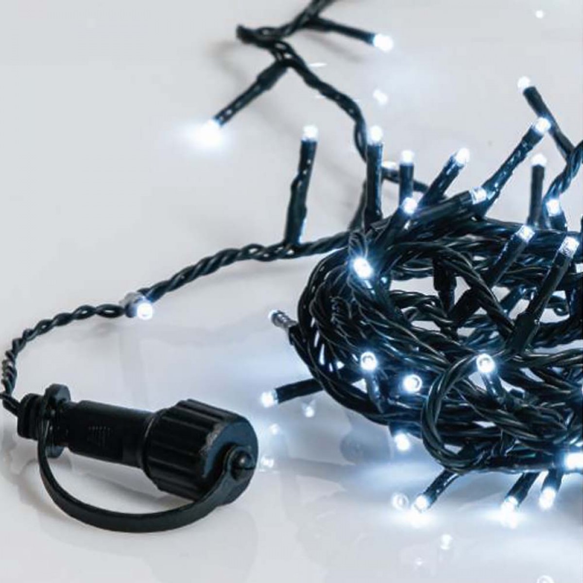 500 Led λαμπάκια IP44 με 8 προγράμματα πράσινο επεκτεινόμενο καλώδιο και soft white φως 25μ