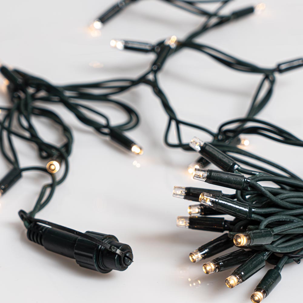 300 led λαμπάκια rubber επεκτεινόμενα με πράσινο καλώδιο θερμό λαμπάκι Ip44 30 μέτρα