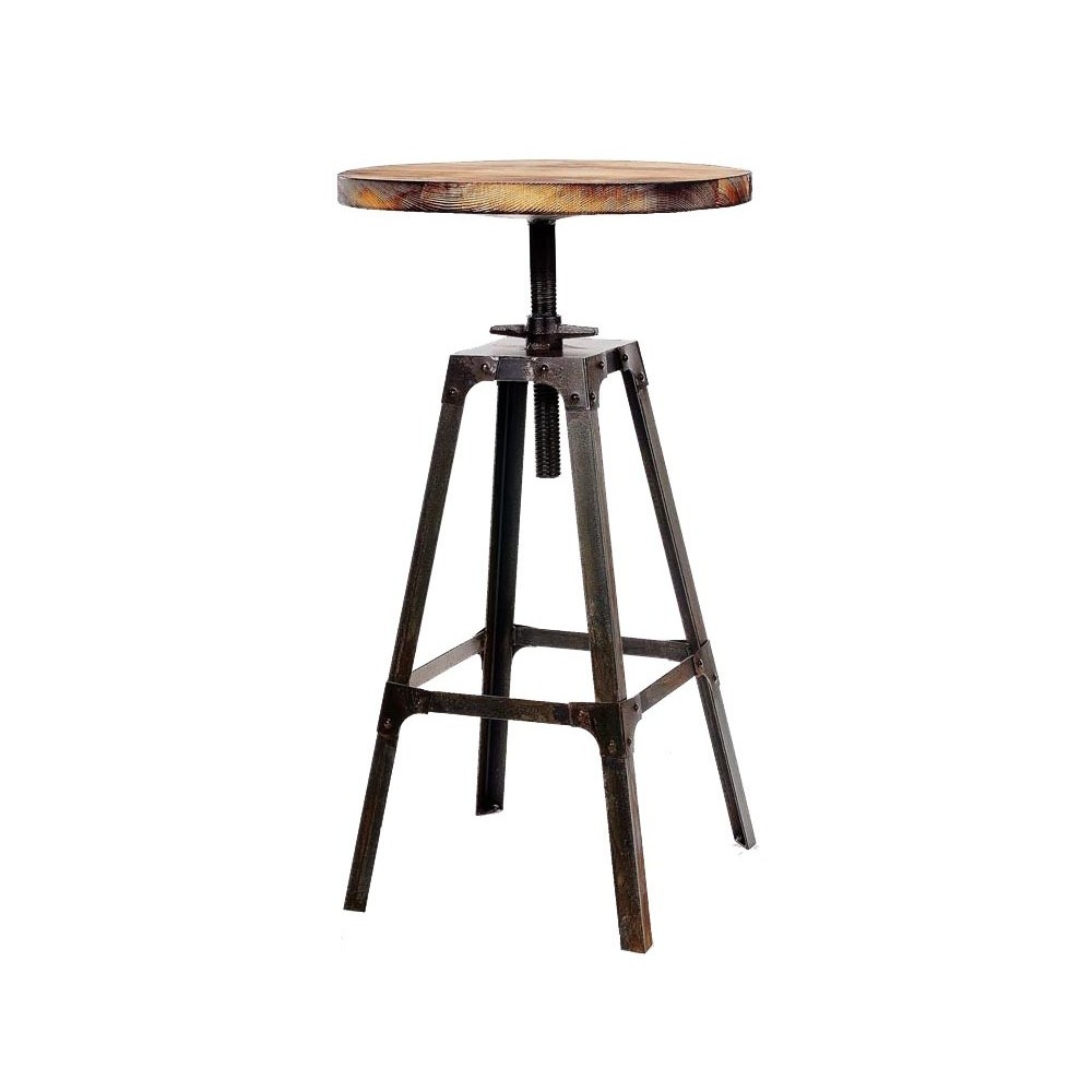 Clive Bistro industrial rusty μεταλλικό σκαμπό σε διάφορα χρώματα 37x75 εκ