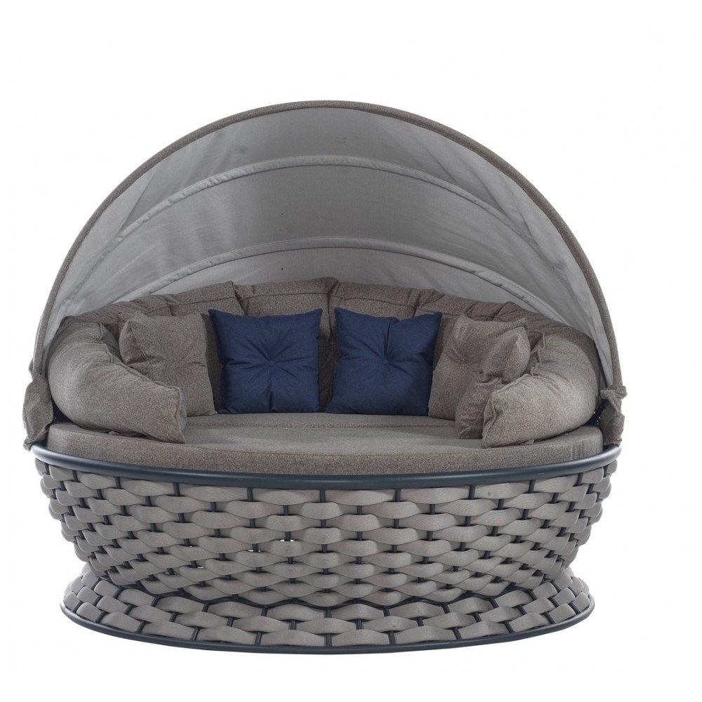 Lungo daybed από μέταλλο και σχοινί με επιλογή χρώματος 180x80 εκ