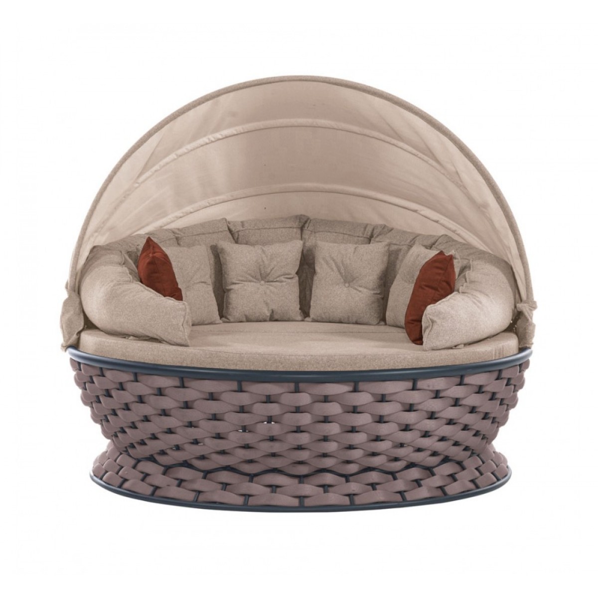 Lungo daybed από μέταλλο και σχοινί 180x80 εκ Lungo daybed από μέταλλο και σχοινί 180x80 εκ