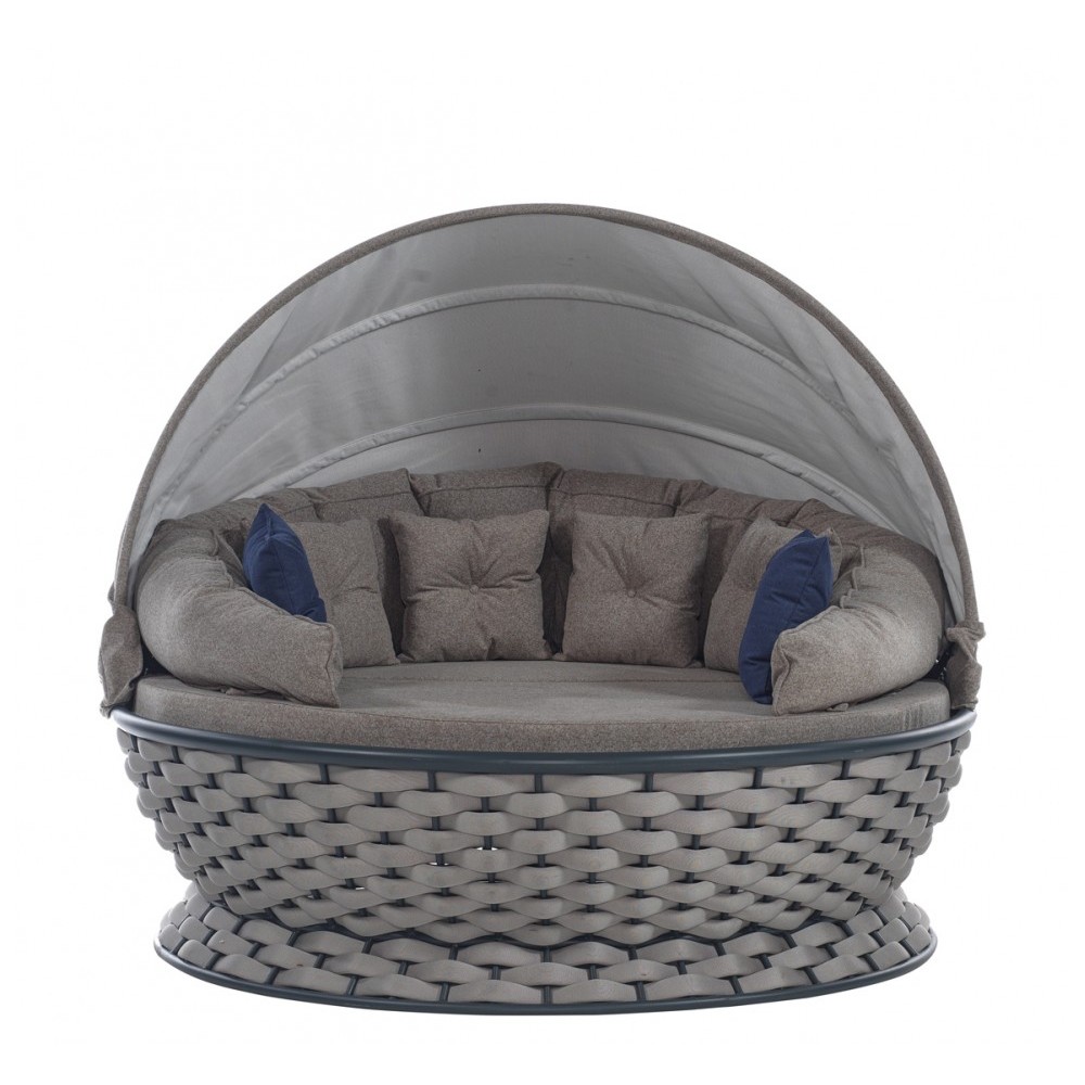 Lungo daybed από μέταλλο και σχοινί με επιλογή χρώματος 180x80 εκ