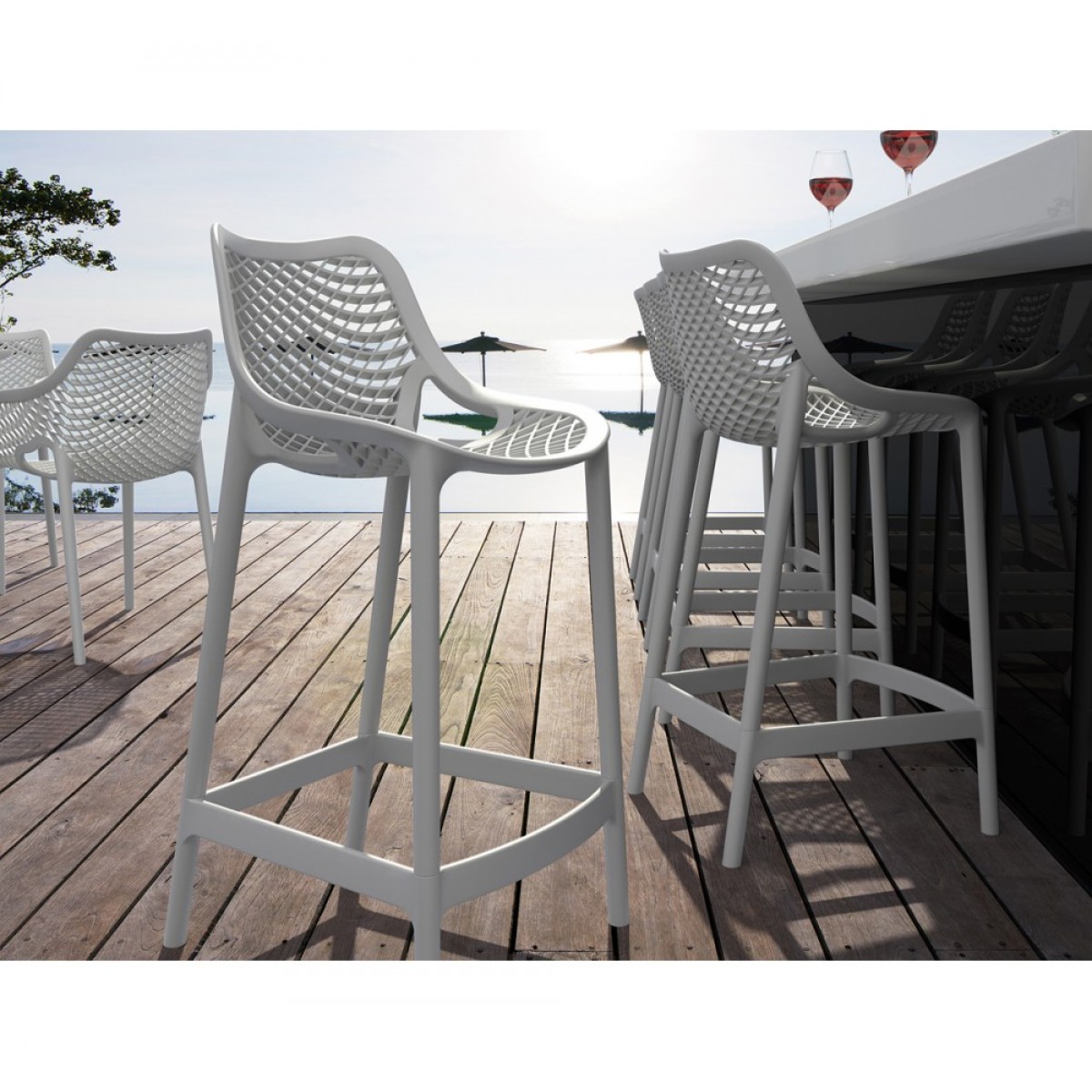 Air σκαμπό bar pp & fiber glass σε δύο ύψη και σε ποικιλία χρωμάτων Air σκαμπό bar pp & fiber glass σε δύο ύψη και σε ποικιλία χρωμάτων