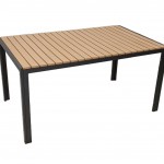 Ferrara II τραπέζι αλουμινίου σε δύο χρώματα 150x90x74 εκ