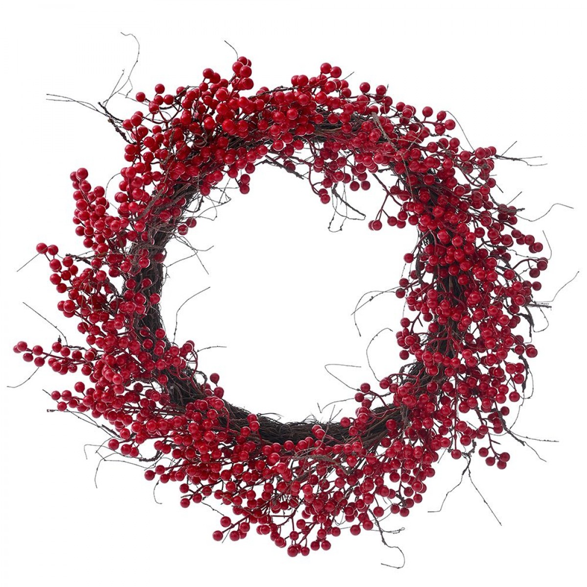 Στεφάνι με κόκκινα διακοσμητικά berries 60 εκ