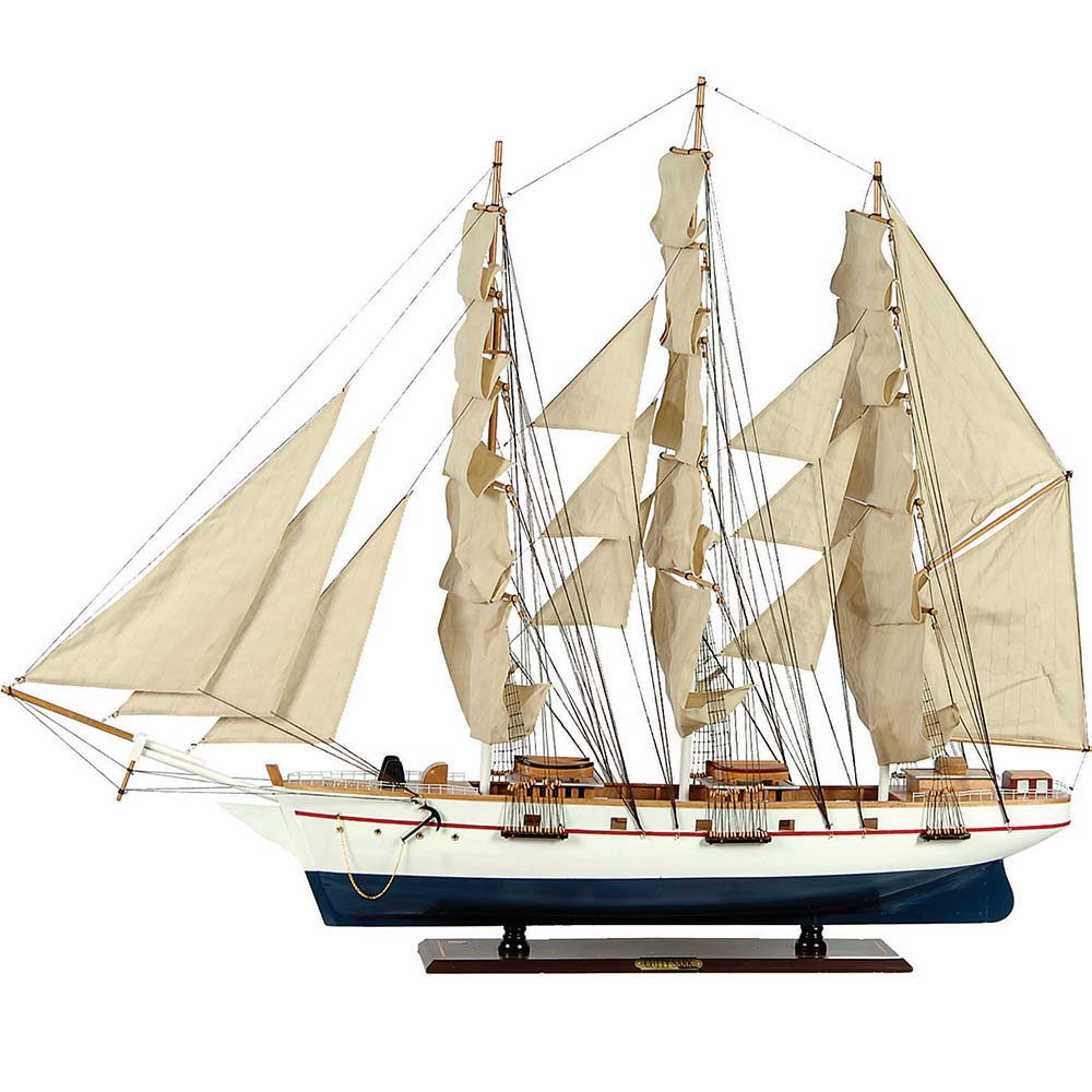 Cutty Sark καραβάκι διακοσμητικό ιστιοφόρο λευκό μπλέ 150x23x124 εκ