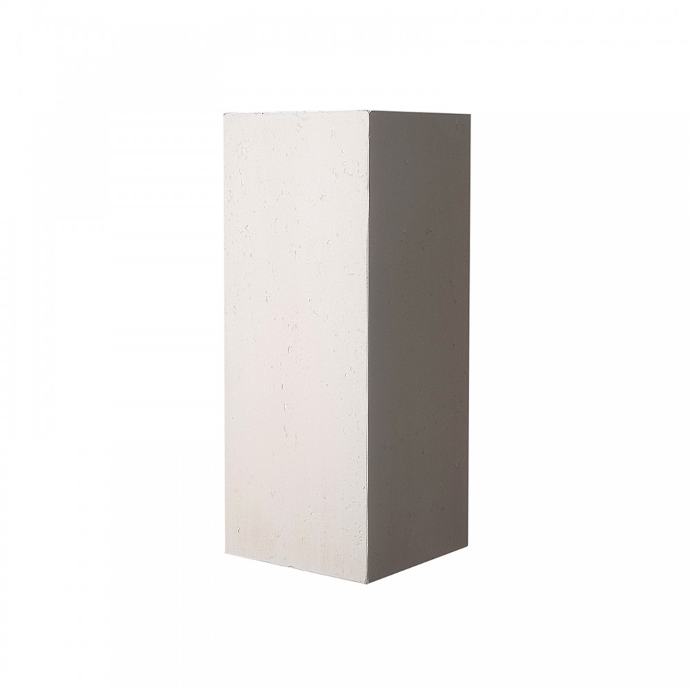 Γλάστρα Rocky κάθετη πήλινη γκρι ανοιχτή 27x27x60 εκ