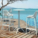Air σκαμπό μπαρ πολυπροπυλενίου σε λευκό χρώμα 45x53x105 εκ