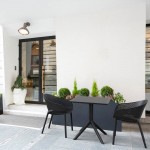 Sky Pro στοιβαζόμενη πολυθρόνα πολυπροπυλενίου σε μαύρο χρώμα 54x60x81 εκ