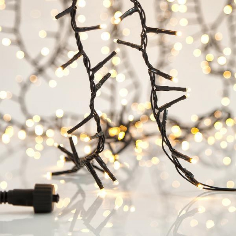 1300 led με πράσινο καλώδιο και θερμό λευκό φως IP44 26 μέτρα