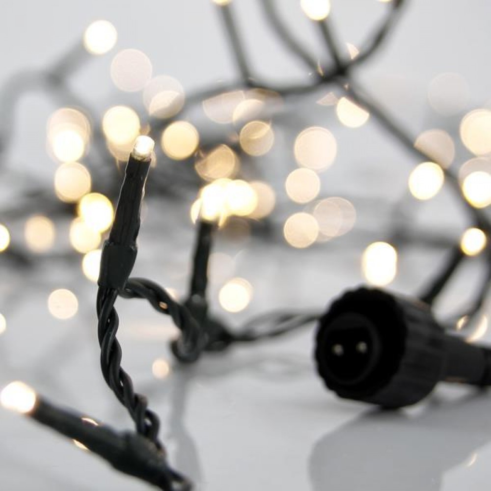 800 Led λαμπάκια επεκτεινόμενα με μετασχηματιστή ρεύματος πράσινο καλώδιο IP44 λευκό θερμό απαλό φως 16μ