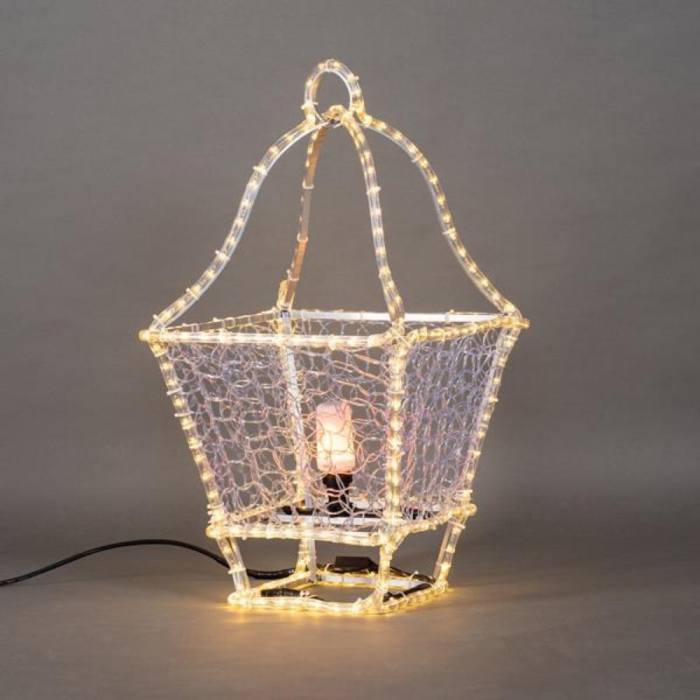 Επαγγελματικό σχέδιο επιδαπέδιο φανάρι 3D Led με φωτοσωλήνα και θερμό λευκό φως Ip65 77x40x40 εκ