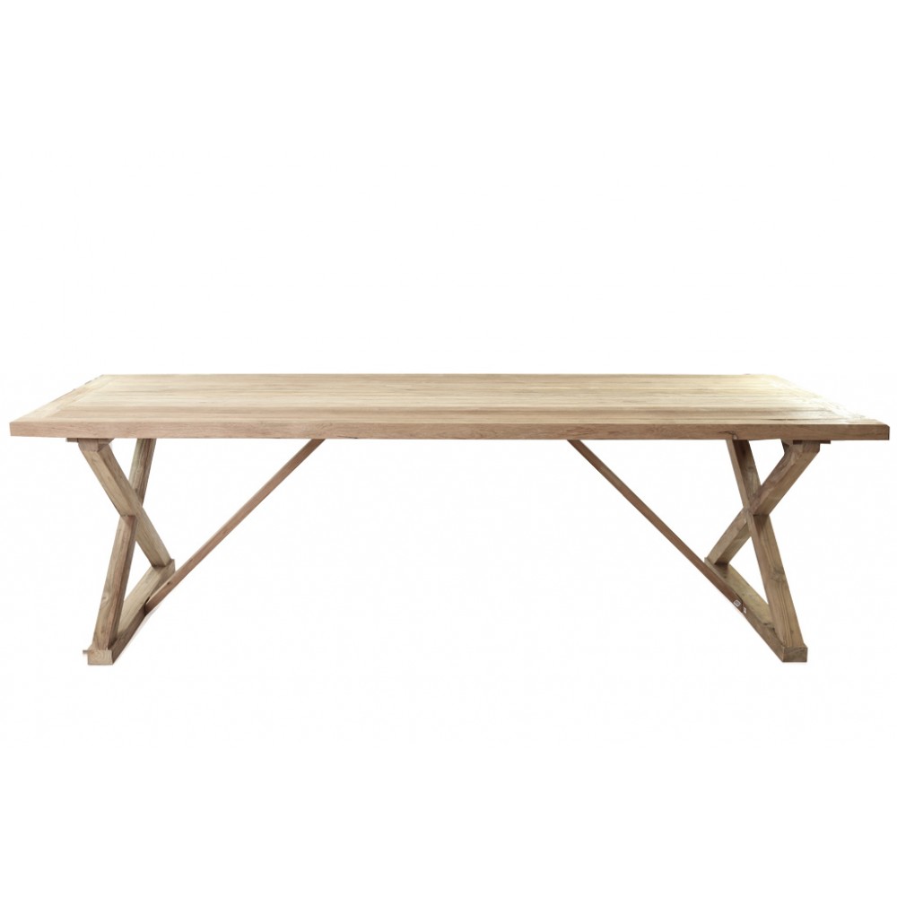 Minerva μοναστηριακό τραπέζι από ξύλο teak 260x100x78 εκ