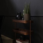 Vega μεταλλικο τρόλεϊ μπαρ σε μπρονζέ χρώμα 75x30x80 εκ