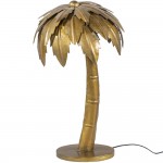 Palm μεταλλικό επιτραπέζιο φωτιστικό με σχήμα φοίνικα σε χρυσή μπρούτζινη απόχρωση 35x35x70 εκ