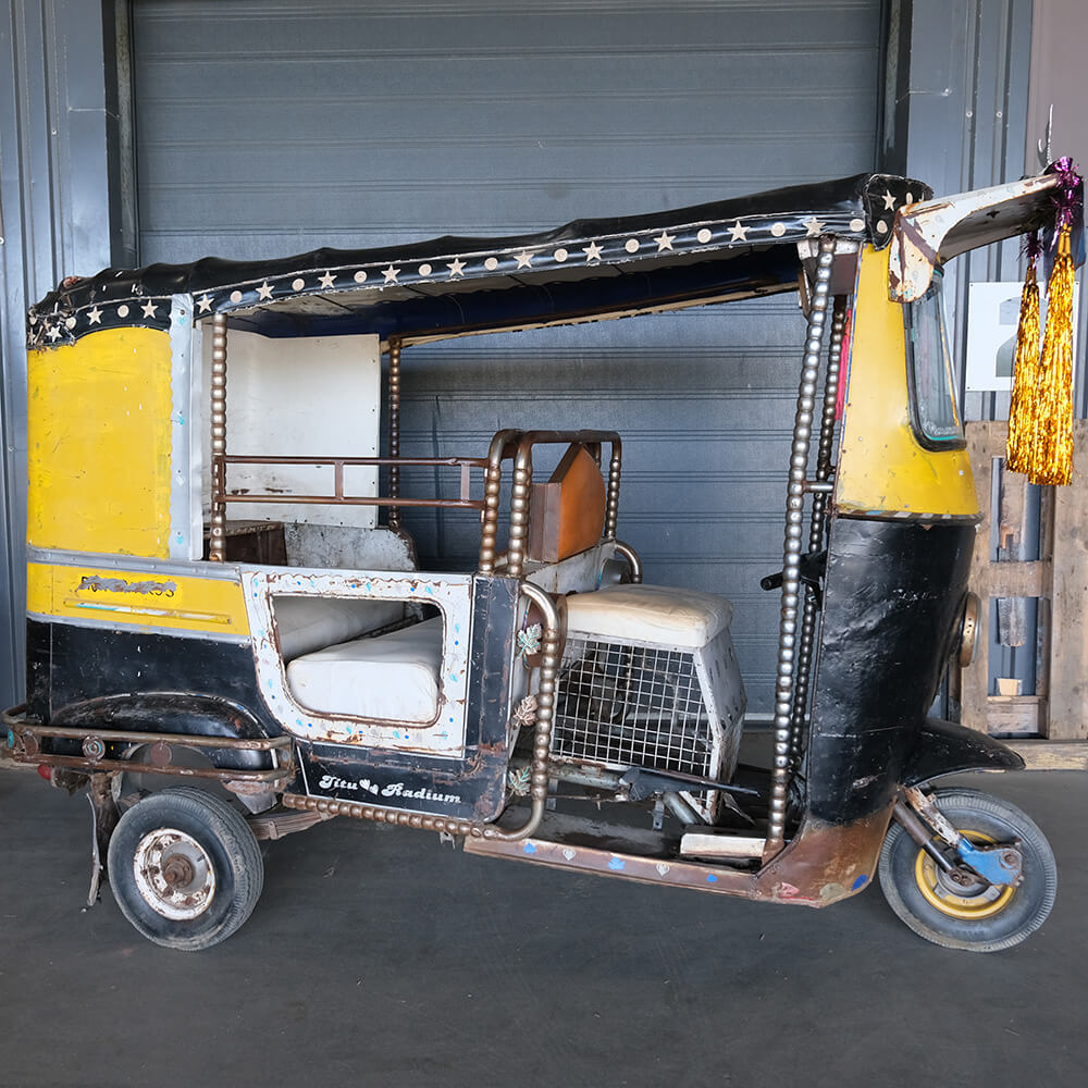 Tuk-tuk Taxi αυθεντικό διακοσμητικό ταξί από την Ινδία 260x150x200 εκ