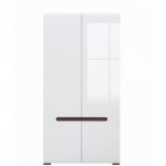 New York δίφυλλη ντουλάπα από MDF σε λευκό χρώμα 105x60x210 εκ