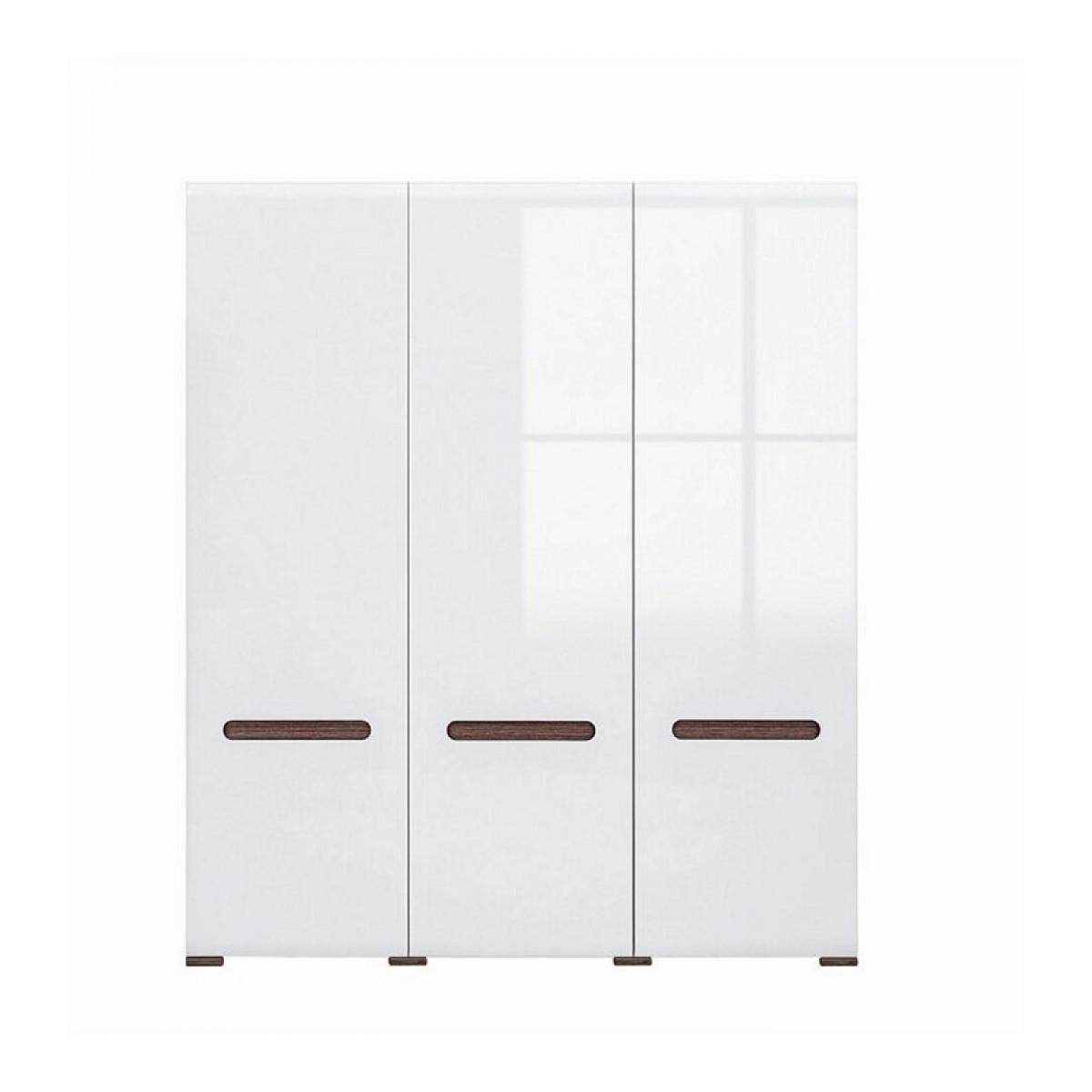 New York τρίφυλλη ντουλάπα από MDF σε λευκό χρώμα 180x60x210 εκ