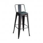 Relix σκαμπώ bar με πλάτη antique black