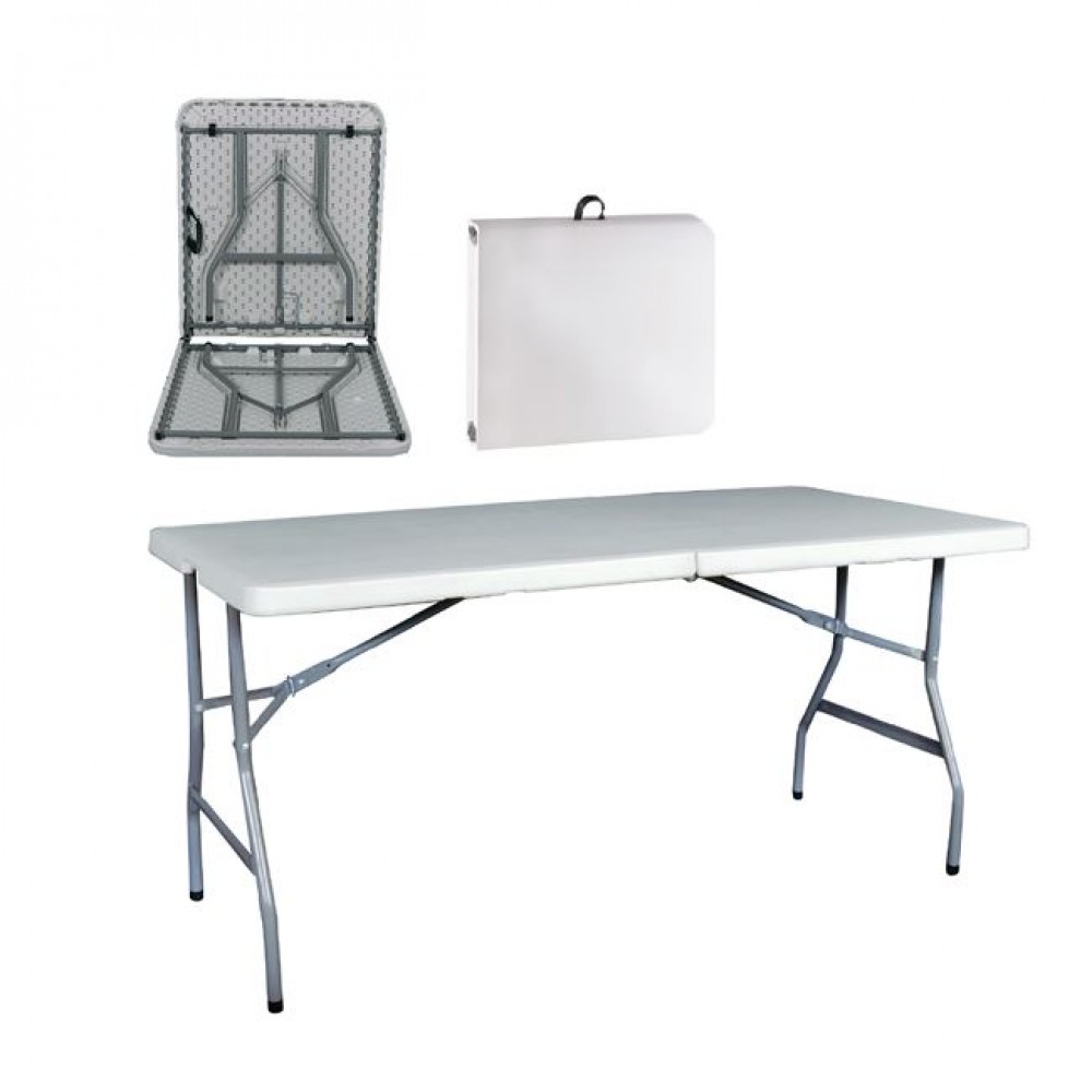 Blow πτυσσόμενο τραπέζι Catering σε λευκό χρώμα 152x70x74 εκ