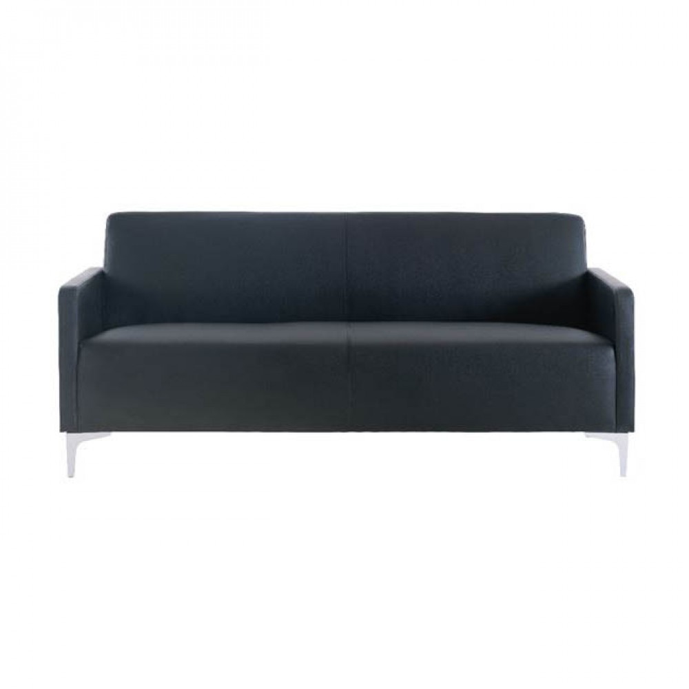 Style διθέσιος καναπές με μαύρη δερματίνη 112x71x72 εκ
