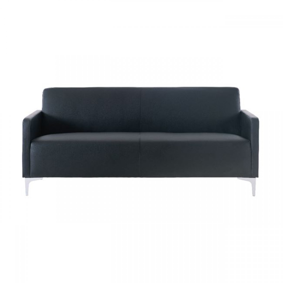 Style διθέσιος καναπές με μαύρη δερματίνη 112x71x72 εκ