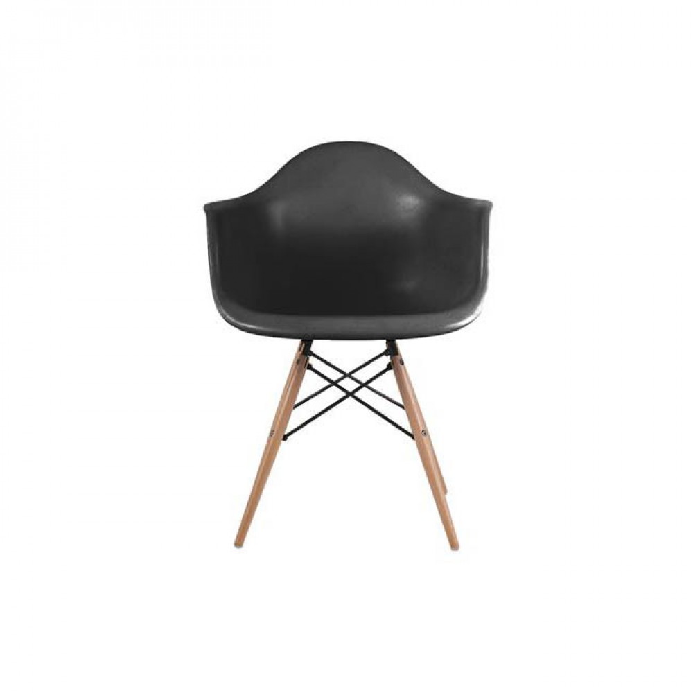 Alea wood πολυθρόνα pp μαύρο 62x58x81 εκ