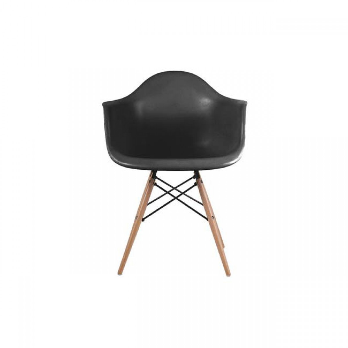 Alea wood πολυθρόνα pp μαύρο 62x58x81 εκ