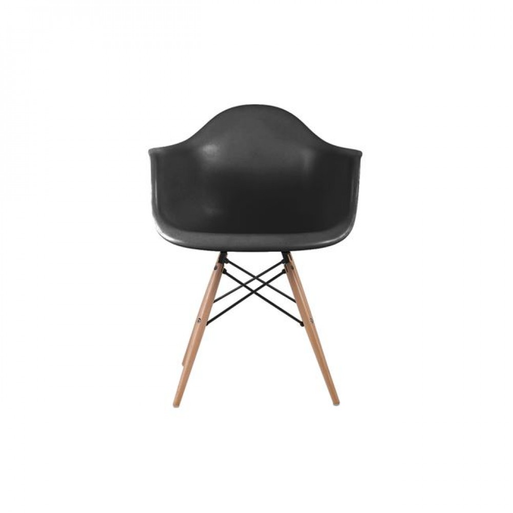 Alea wood πολυθρόνα pp μαύρο 62x58x81 εκ