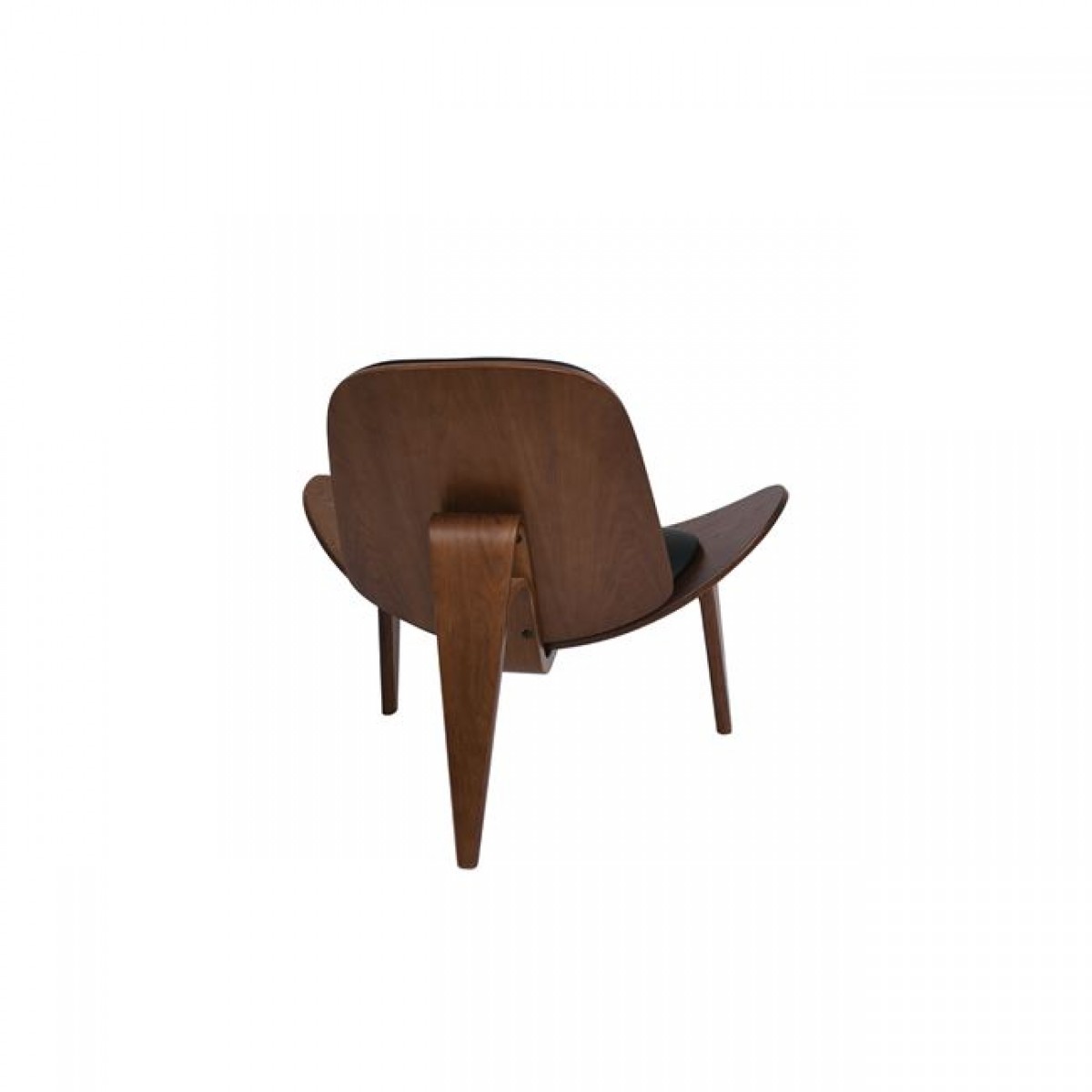 Πολυθρόνα Taylor ρετρό σε καρυδί χρώμα μαύρο pu 94x76x75 εκ