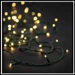 400 Led λαμπάκια IP44 με 8 προγράμματα με πράσινο καλώδιο και fire white φως 20μ