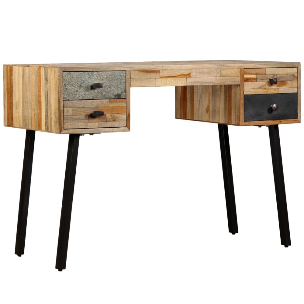 Σεκρετέρ από μασίφ ανακυκλωμένο ξύλο teak 110x50x76 εκ