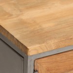 Έπιπλο τηλεόρασης από ανακυκλωμένο ξύλο teak και ατσάλι 120x30x40 εκ Έπιπλο τηλεόρασης από ανακυκλωμένο ξύλο teak και ατσάλι 120x30x40 εκ