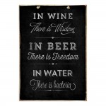 Wine Beer Water - Ξύλινο Πινακάκι 20 x 30 cm