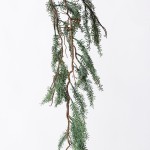 Τεχνητό κρεμαστό reindeer Moss σε πράσινο σκούρο χρώμα 105 εκ