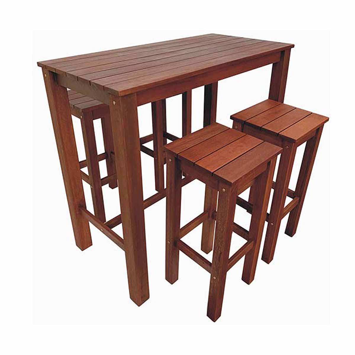 Bar set πέντε τεμαχίων από ξύλο Meranti