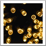 100 led λαμπάκια εξωτερικού χώρου IP44 με μαύρο επεκτεινόμενο καλώδιο από καουτσσούκ και θερμό λευκό φως 10 μ