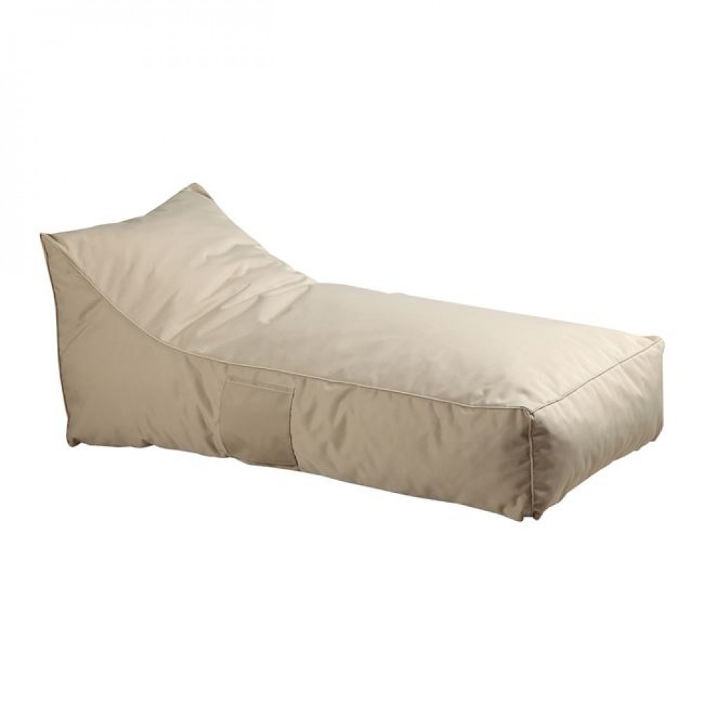 Taco πουφ ανάκλιντρο αδιάβροχο ύφασμα sand 70x140x60 εκ